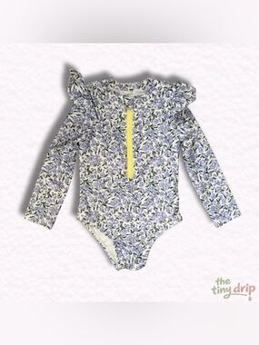 George Floral Long Sleeve One-Piece Rashguard (Size 2T)